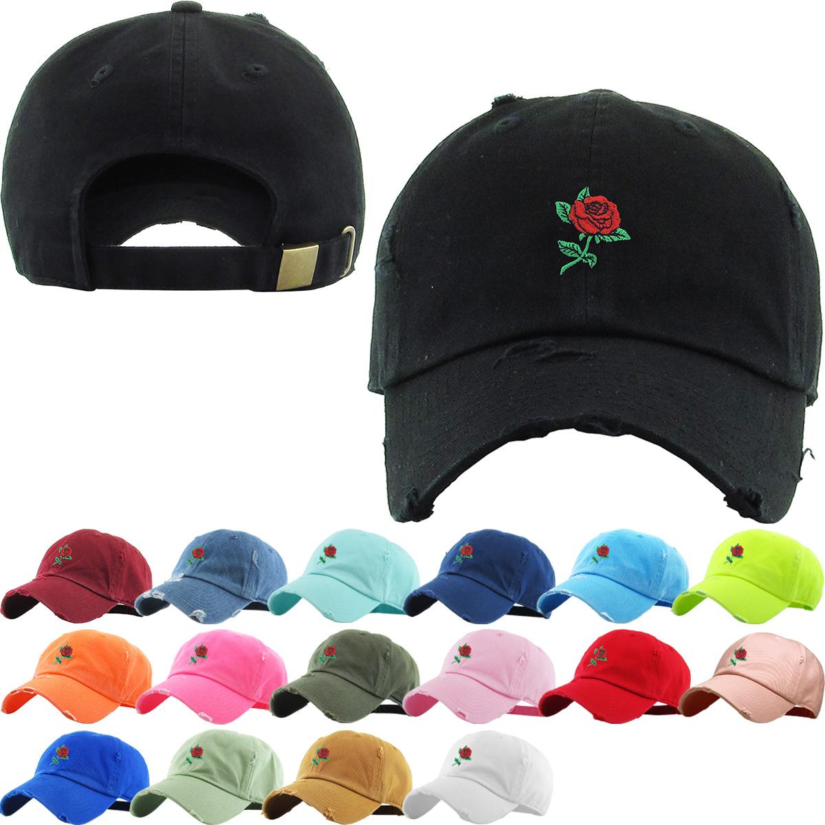 ROSE EMBROIDERY VINTAGE DAD HAT | KBETHOS
